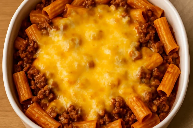 Beef Enchilada Pasta Bake