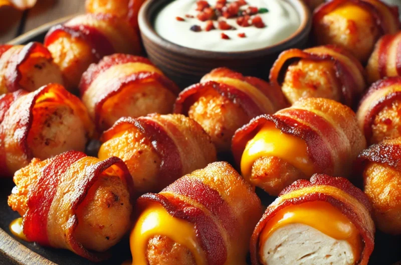 Cheesy Bacon-Wrapped Chicken Bites