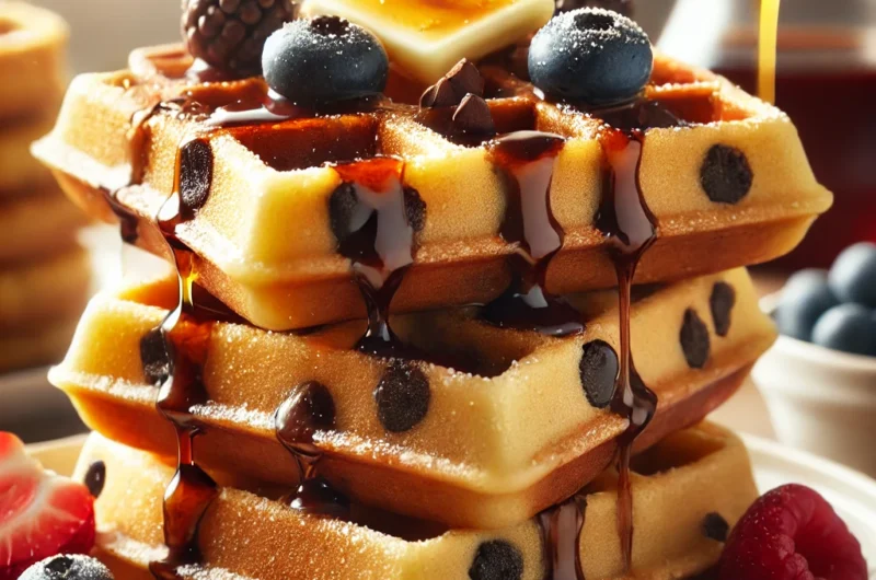 Chocolate Chip Protein Waffles