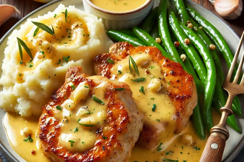 Creamy Lemon Garlic Pork Chops