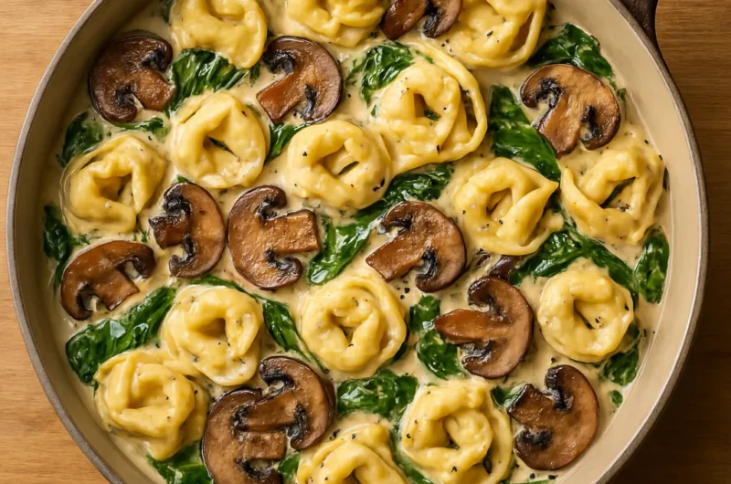 Creamy Spinach & Mushroom Tortellini