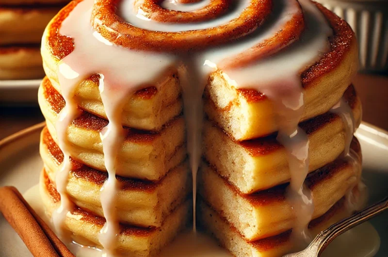 Fluffy Cinnamon Roll Pancakes
