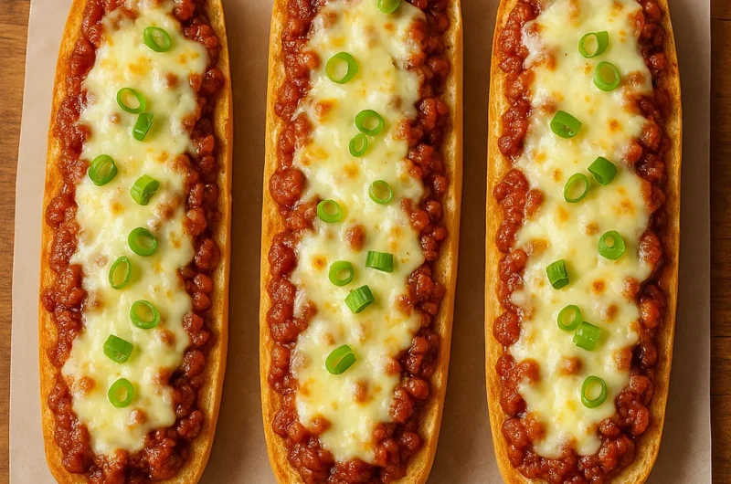 Sloppy Joe French Bread Pizzas