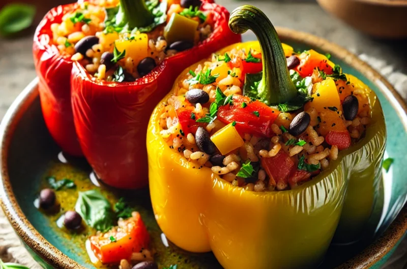 🫑 Vegan Stuffed Bell Peppers – Colorful, Hearty & Flavor-Packed