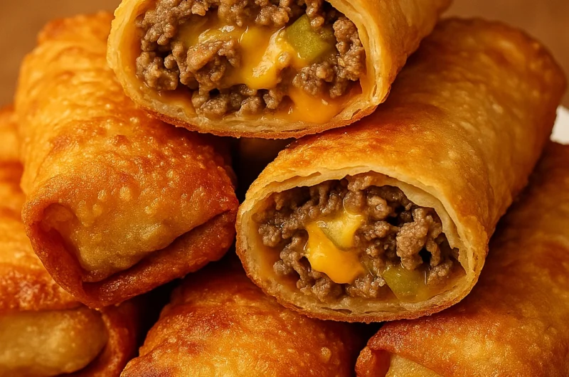 Cheeseburger Egg Rolls